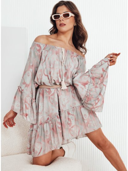 Szürke mintás lezser ruha FIONUALA