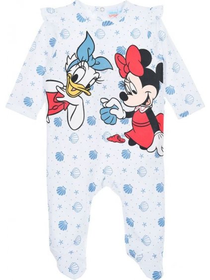 Fehér mintás lány rugdalózó Minnie Mouse and Daisy