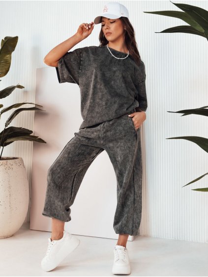 Szürke melegítőnadrág széles szárral DREY