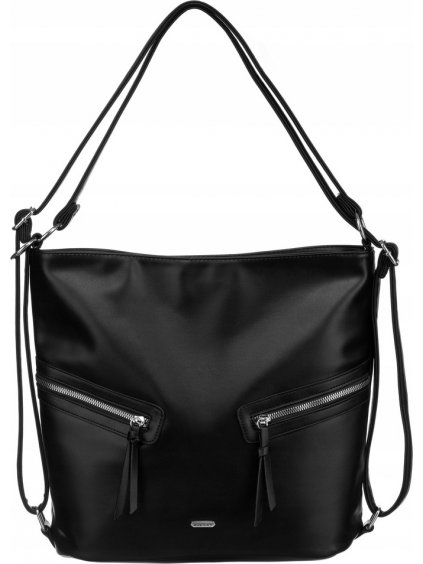 Rovicky fekete shopper kézitáska zsebekkel