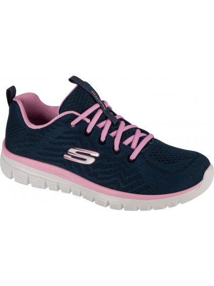 SÖTÉTKÉK TORNACIPŐ SKECHERS GRACEFUL - GET CONNECTED