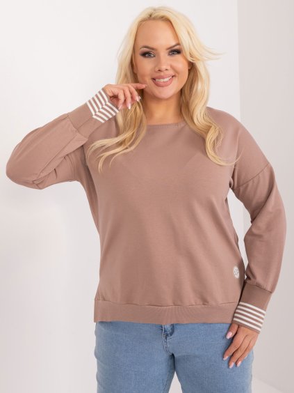 Sötét bézs hosszú ujjú póló