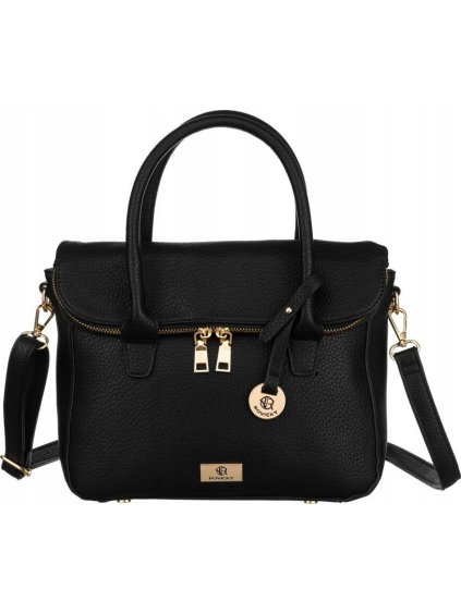 Rovicky fekete crossbody táska arany részletekkel