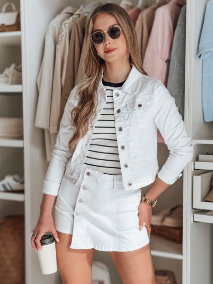 Fehér farmer rövidnadrág szoknyával SUMERLUXE