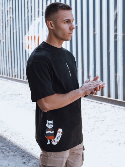 Fekete férfi bő póló