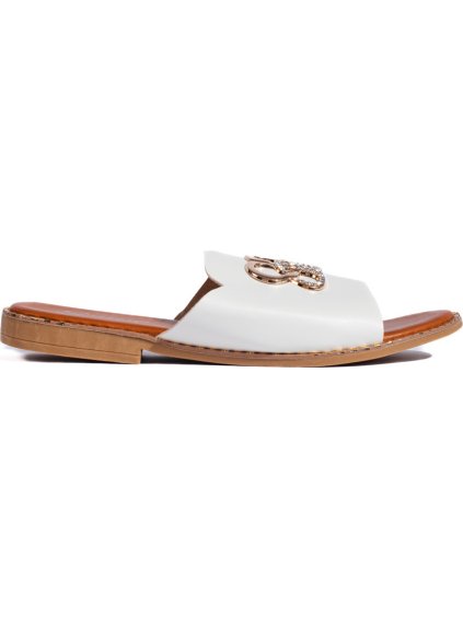 Fehér stílusos női papucs