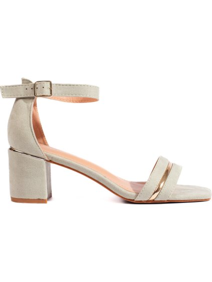 Világoszöld velúr blokksarkú szandál