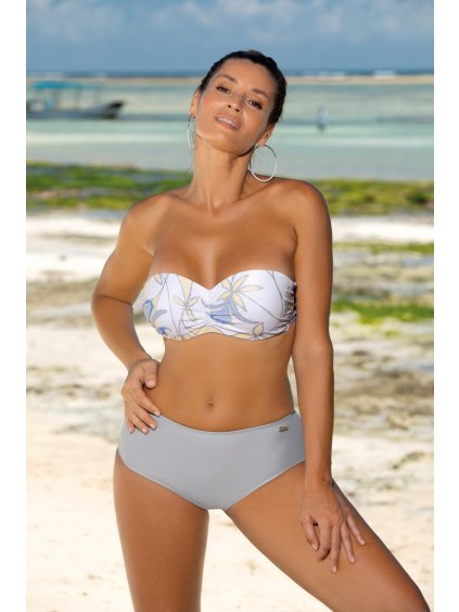 Szürke push-up fürdőruha magas derékkal Marisa