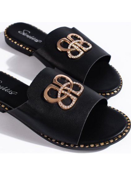 Stílusos fekete papucs