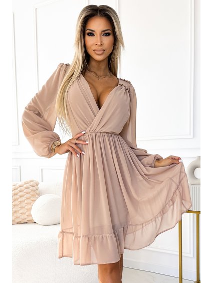 Bézs sifon ruha MILA