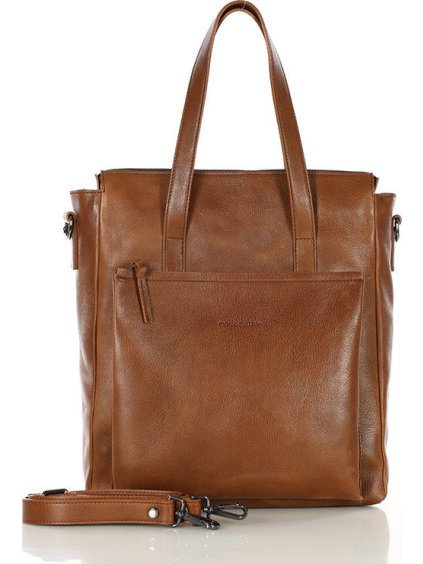 MARCO MAZZINI barna bőr shopper táska