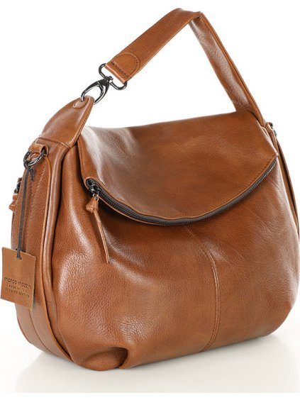 MARCO MAZZINI Sötétbarna közepes bőr kézitáska