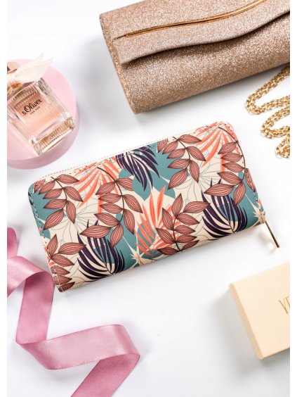 Barna mintás pénztárca  N080