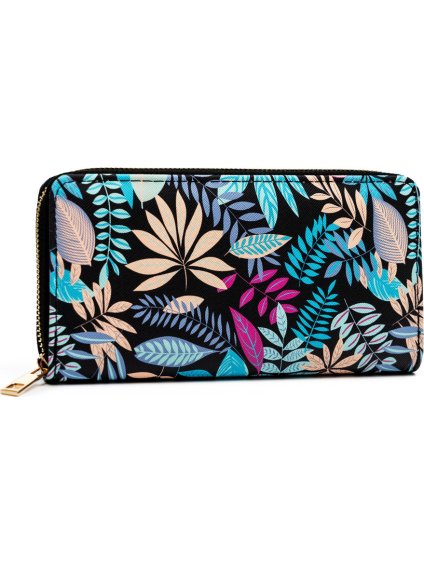 Fekete-kék mintás pénztárca  N074