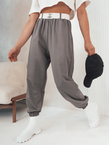 Sötétszürke melegítőnadrág magas derékkal MINAM