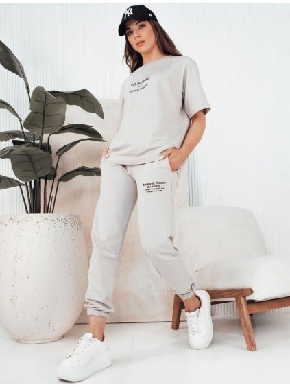 Szürke pamut póló és tréningruha szett SIPAN