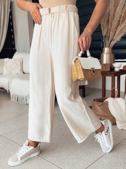 Krémszínű széles légies nadrág CHIMAS
