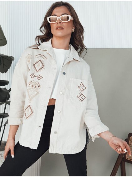 Krémszínű hímzett ingkabát FILOMENAS