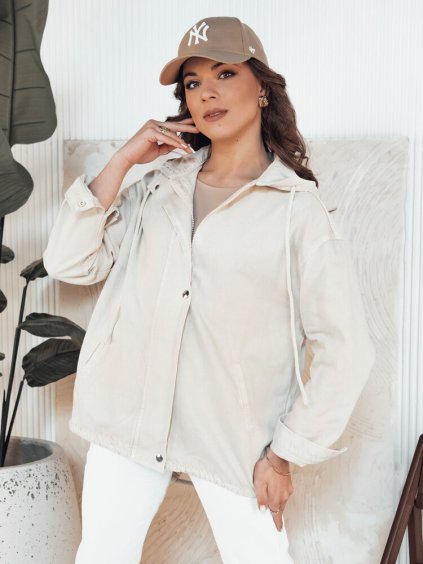 Krémszínű laza átmeneti kabát LASANAS