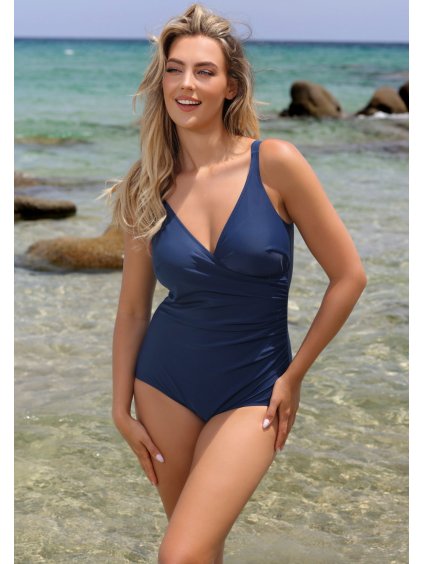 Sötétkék egyrészes Paula fürdőruha