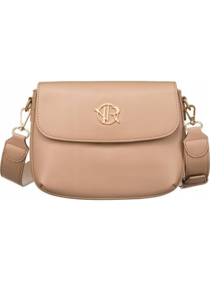 Rovicky Sötétbézs crossbody táska arany részletekkel
