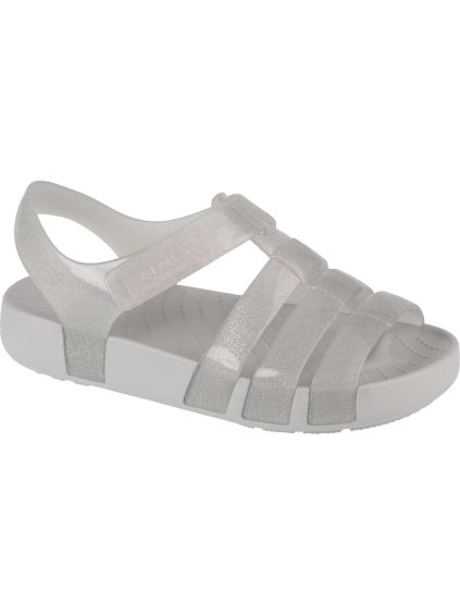 Szürke csillogó szandál Crocs Isabella Glitter Kids Sandal