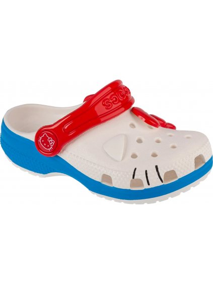 Fehér lány papucs Crocs Classic Hello Kitty Iam Clog T