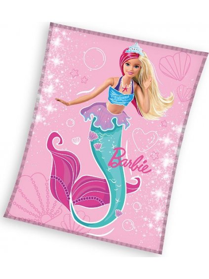 Világos rózsaszín Barbie gyapjú takaró