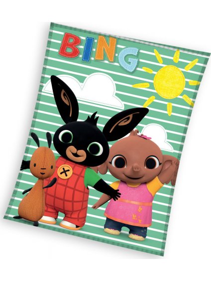 Gyerek színes gyapjútakaró Bing