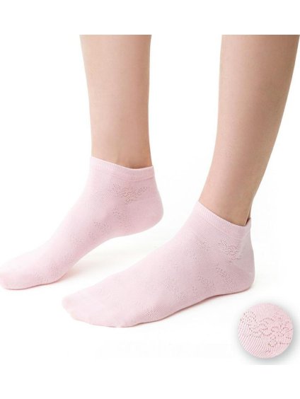 Világos rózsaszín bokazokni