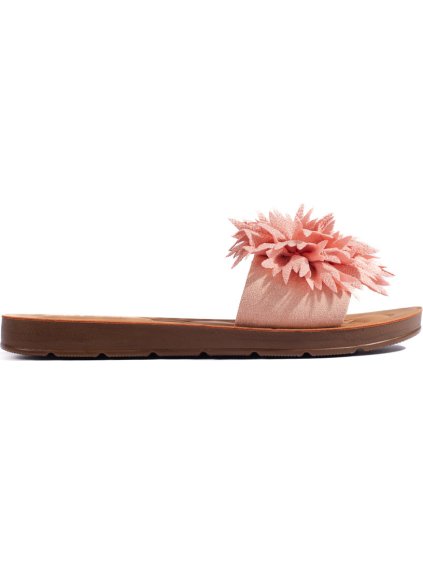 Rózsaszín papucs virággal