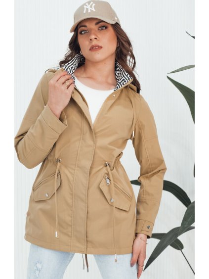 Sötétbézs női kifordítható parka AVELIN