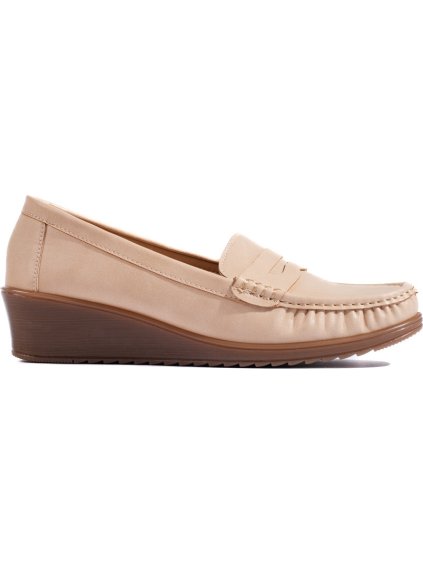 Bézs éksarkú mokaszin