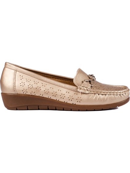 Arany színű áttört mokaszin