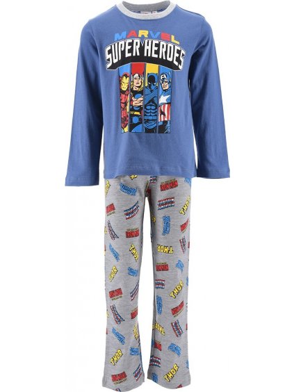 Szürkéskék fiú pizsama Marvel - Avengers