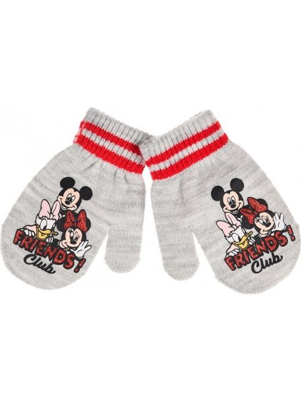 Minnie Mouse világosszürke egyujjas kesztyű