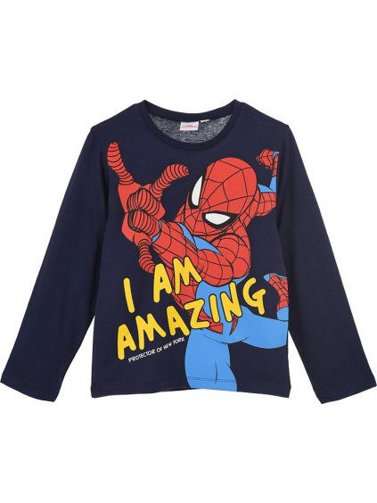 Pókember sötétkék hosszú ujjú póló