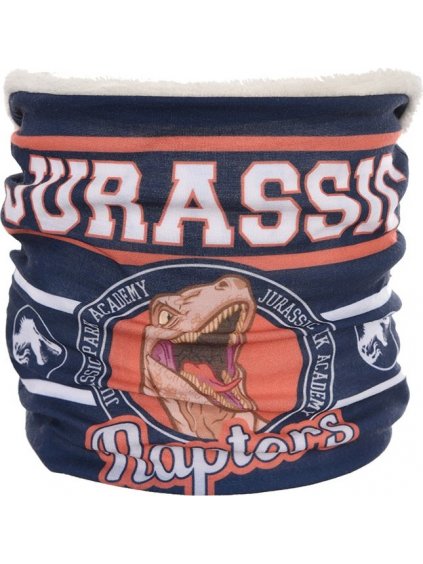 Jurassic Park sötétkék-fehér fiú nyakmelegítő