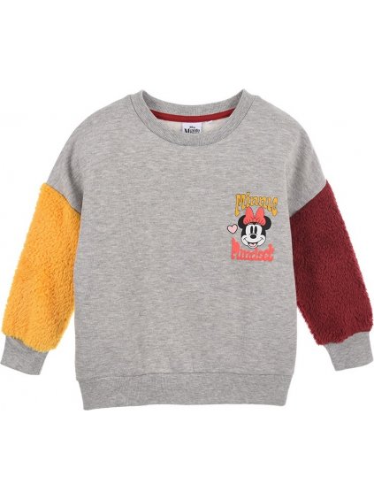 Disney Minnie Mouse szürke pulóver nyomattal a hátán