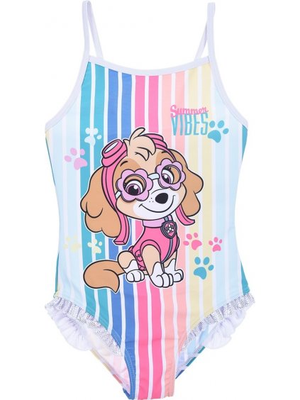 Színes csíkos fürdőruha Paw Patrol - Skye