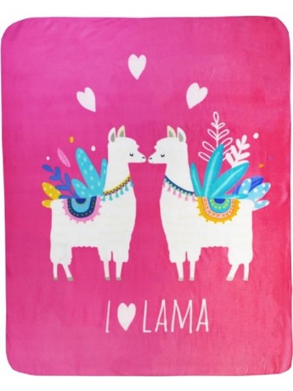 Lány polár takaró 130 x 160 cm - sötét rózsaszín