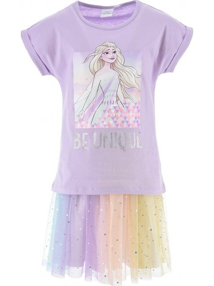 Lila Disney Frozen póló és szoknya szett