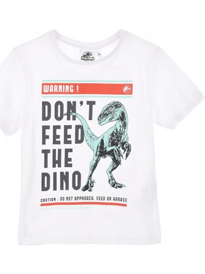 Jurassic World fehér fiú póló