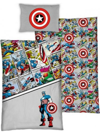 Kifordítható ágynemű fiúknak Marvel - Avengers