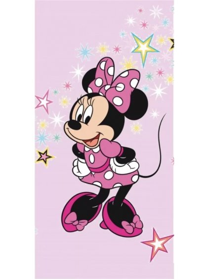 Világos rózsaszín Disney Minnie Mouse strandtörölköző
