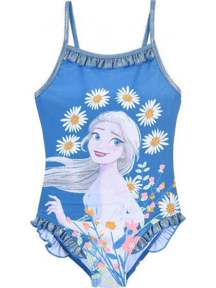 Világoskék egyrészes Disney Frozen fürdőruha