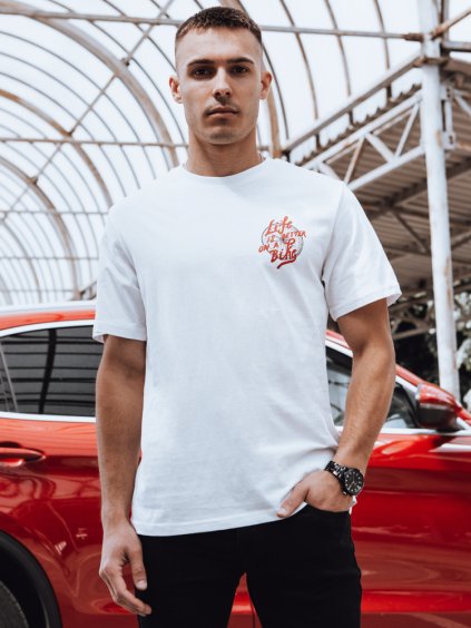 Fehér férfi póló nyomattal