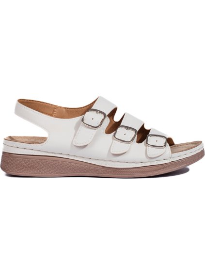 Fehér alacsony ékszandál