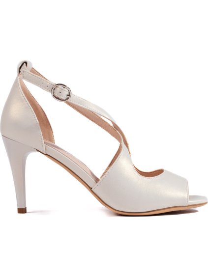 Sergio Leone vékony sarkú gyöngyházfényű szandál