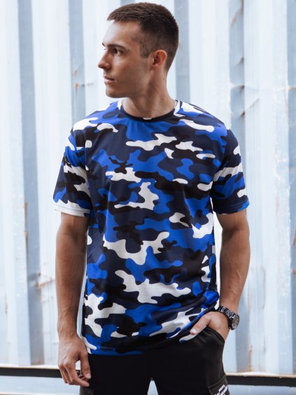 Kék férfi terepszínű póló